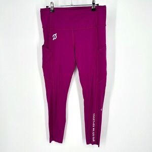 Lululemon x Peloton High Waisted Leggings Purple Pockets Activewear Womens 10